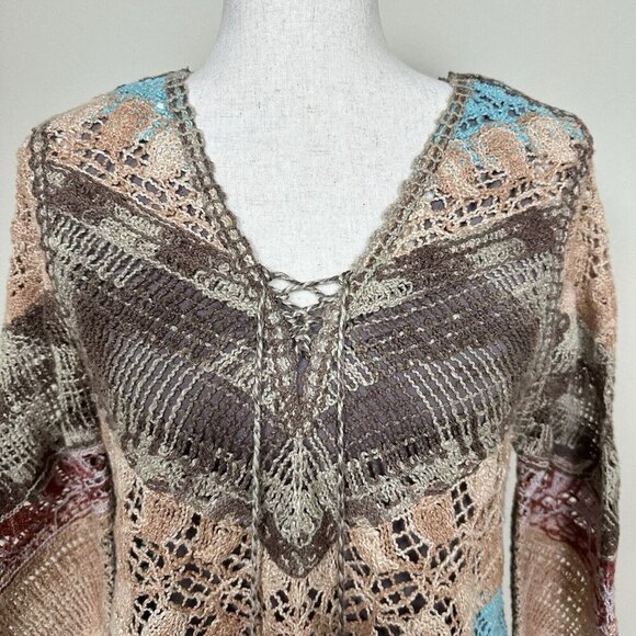 $120 NWT Soft Surroundings Crochet Tunic Size Petite Small PS Cottagecore Boho - Picture 5 of 16